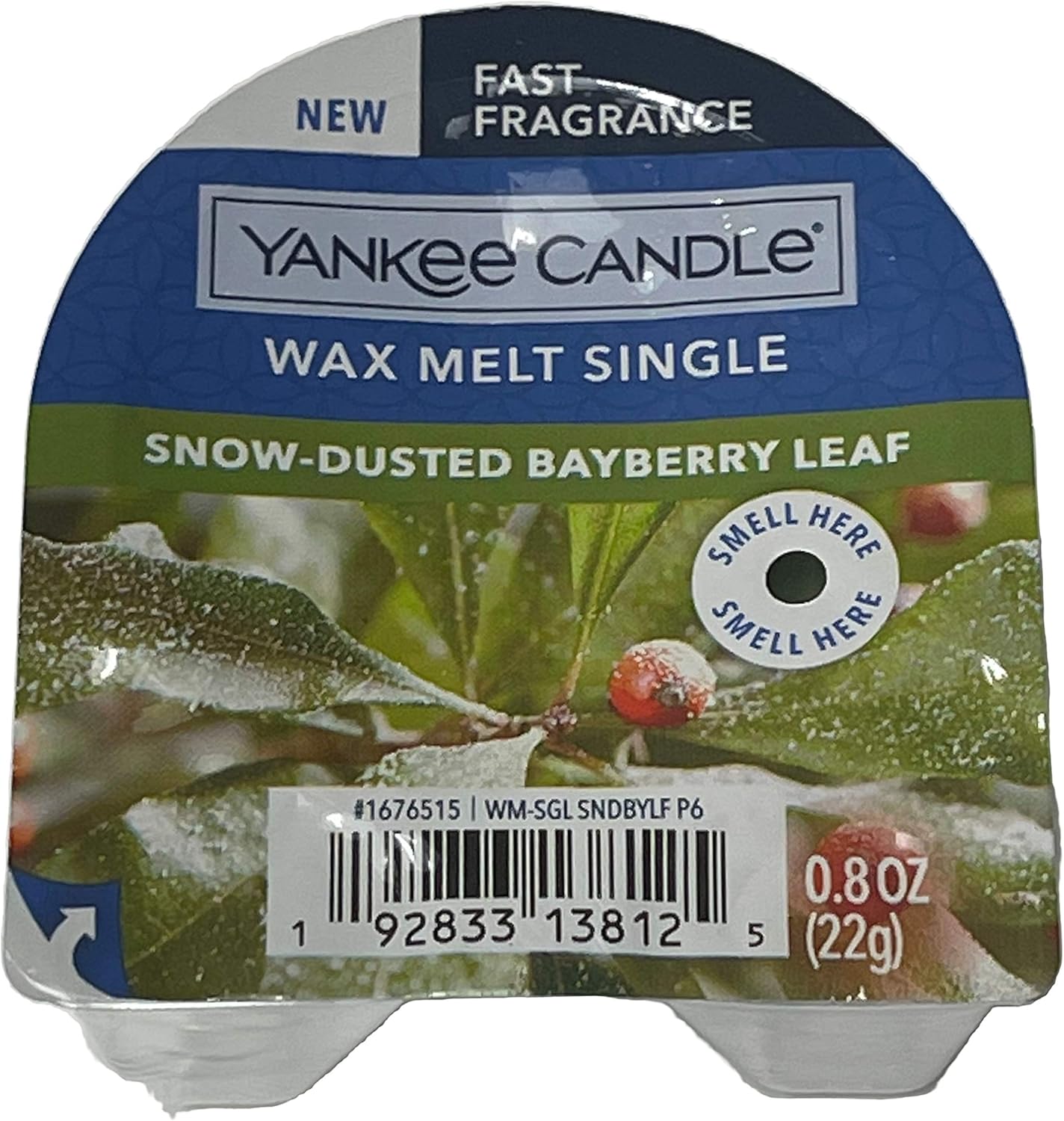 Yankee Candle SnowDusted Bayberry Leaf Wax Melt Single 0.8