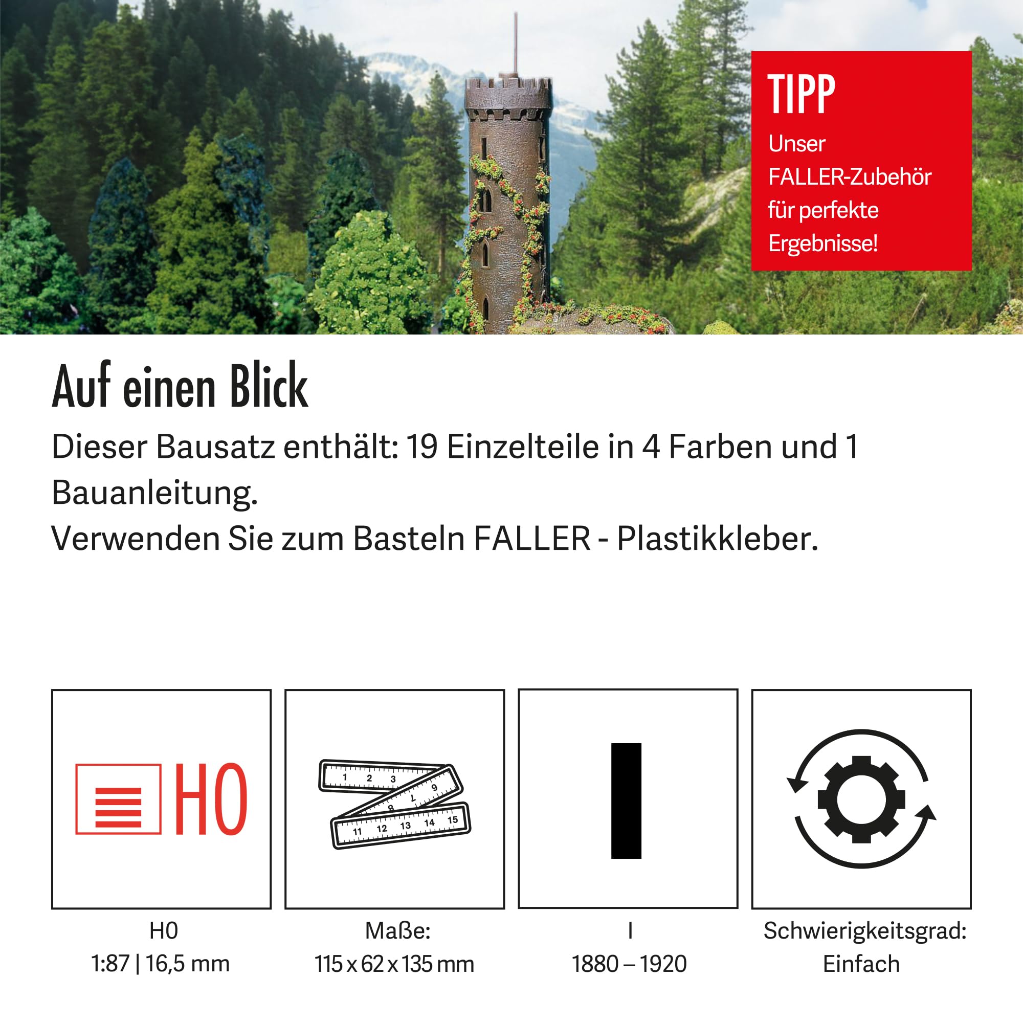 Faller 130291 H0, TT Aussichtsturm, Verschieden