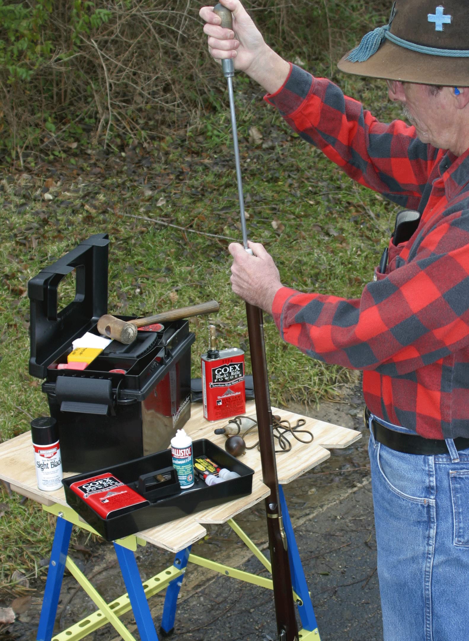 black powder tackle box Amazon.com: MTM ML1-40 Muzzle Loader Dry Box Black powder and powder storage,  Roomy base, Weather resistant, O-ring seal, Thick side-wall construction,  Heavy duty latch and padlock tabs, USA Made, Black : Sports