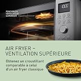 Panasonic NN-CD58RSEPG Friggitrice ad Aria e Forno a Microonde Combinato 4in1 da 27 L, Inverter da 1000W, Grill da 1300W, Convezione, Airfryer, 19 Programmi Automatici, Manopola, Acciaio Inossidabile - 4