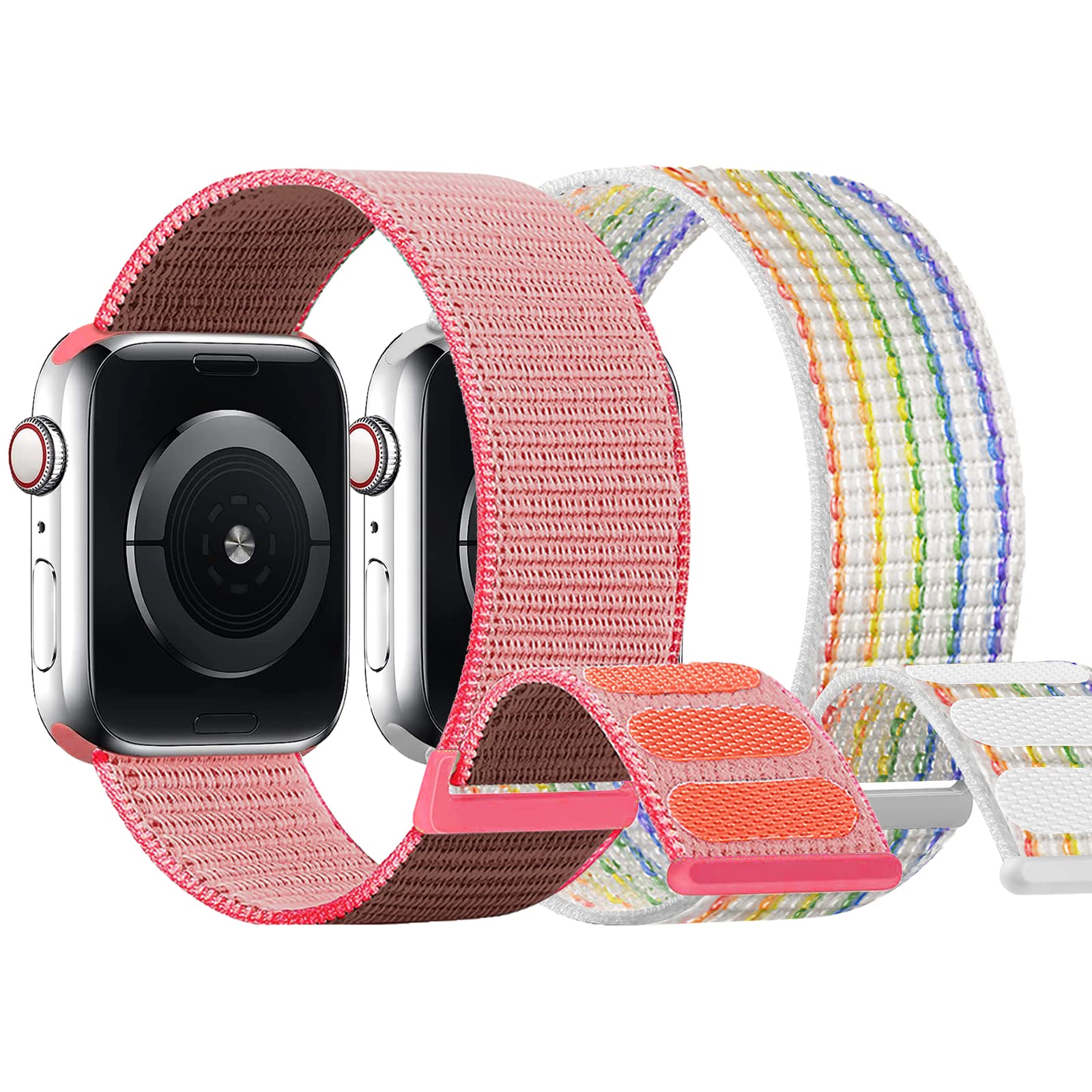 SimpleThings Compatible with Kids Apple Watch Bands, Nylon Hook and Loop for Boy Girl Women Small Wrists, Compatible with iWatch Series 7/6/5/4/3/2/1/SE 38/40 41/42/44/45mm