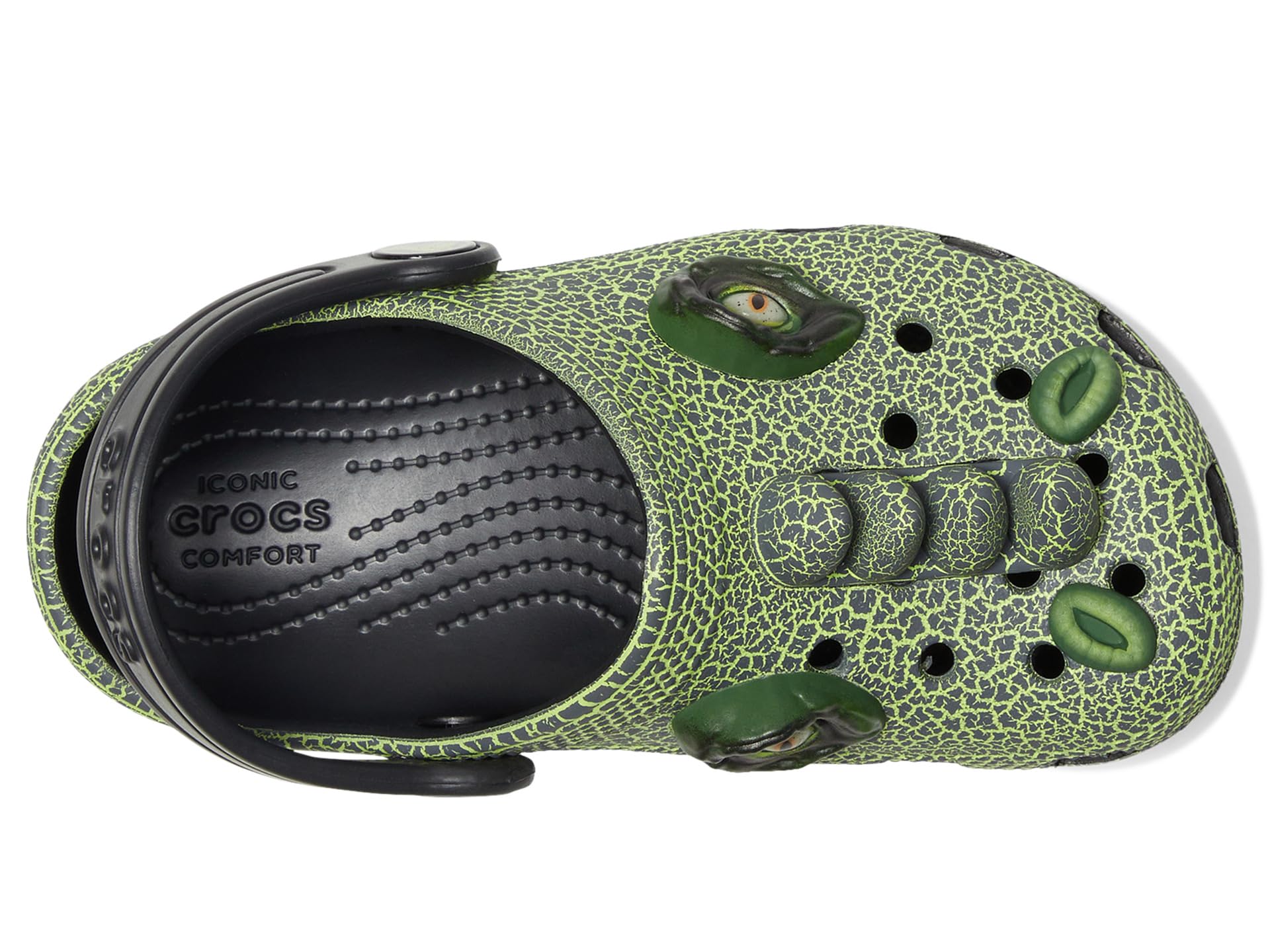 Crocs Classic Iam Scary Dino Clog T, Zoccoli Unisex - Bambini e Ragazzi, Nero, 23/24 EU
