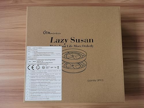 Miniatura 7 de Roninkier Plataforma giratoria transparente de 2 niveles, organizador de especias de despensa de 9 pulgadas, organizador de maquillaje Lazy Susan de