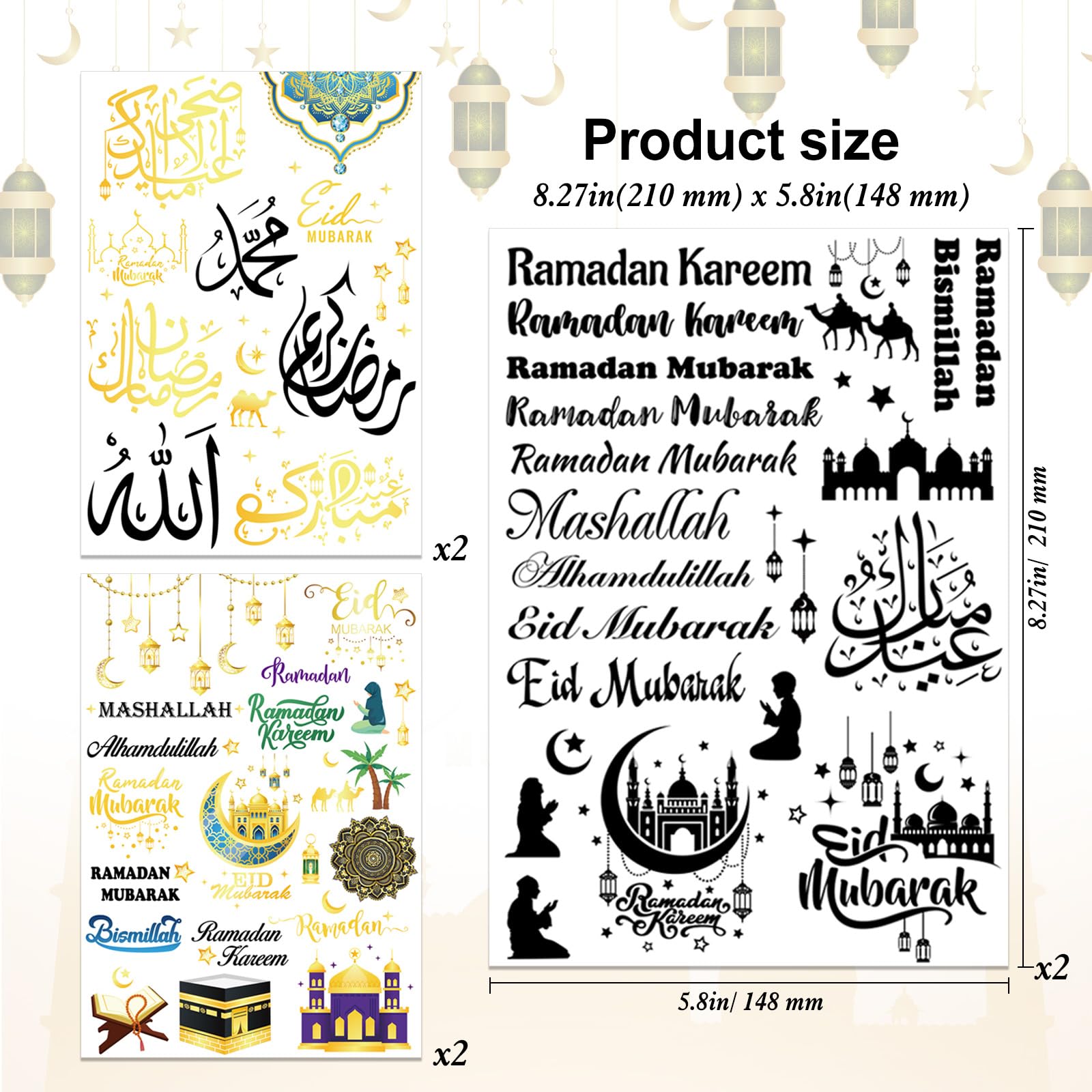 6 FEUILLES TATOUAGES Pour Bougies Décoratifs Pour Bougies De Pâques