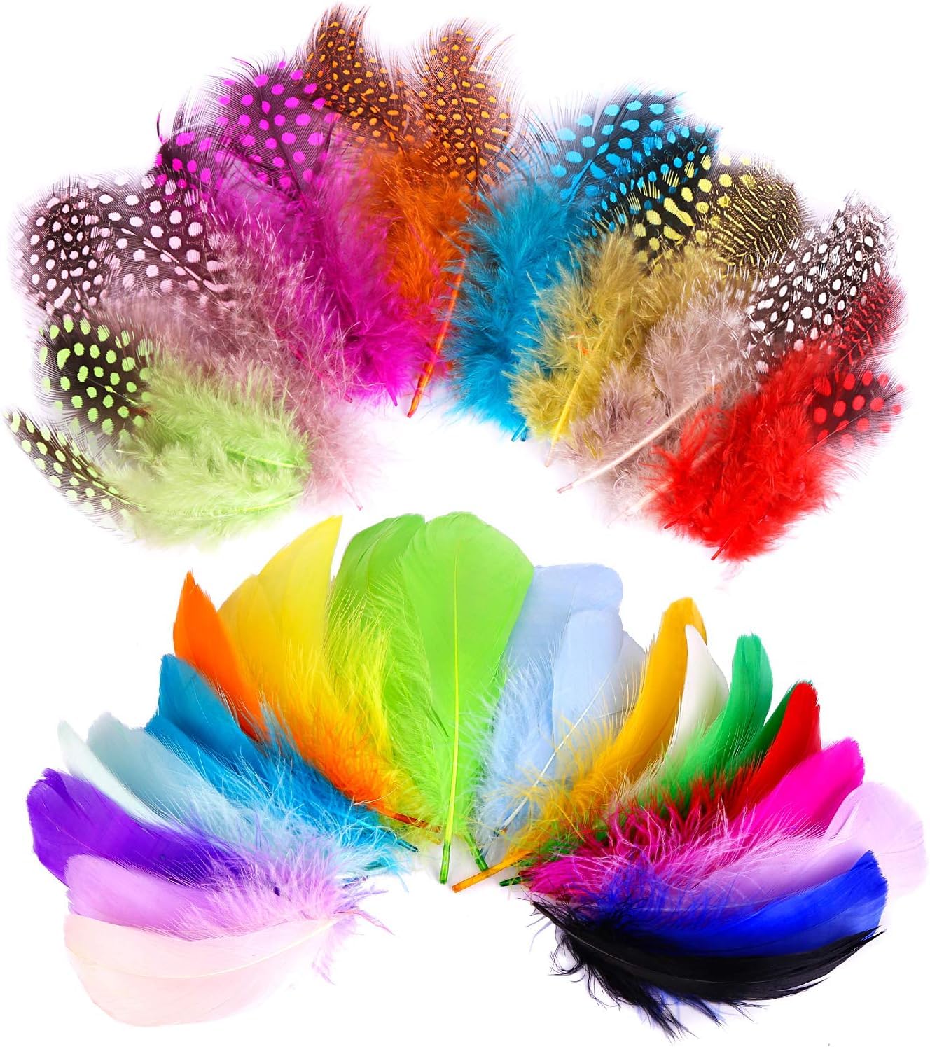 Plumes D'Oie Naturelles MWOOT - Lot De 100 Noires - 20-25 Cm - Pour Déco, Costumes, Mariage, DIY