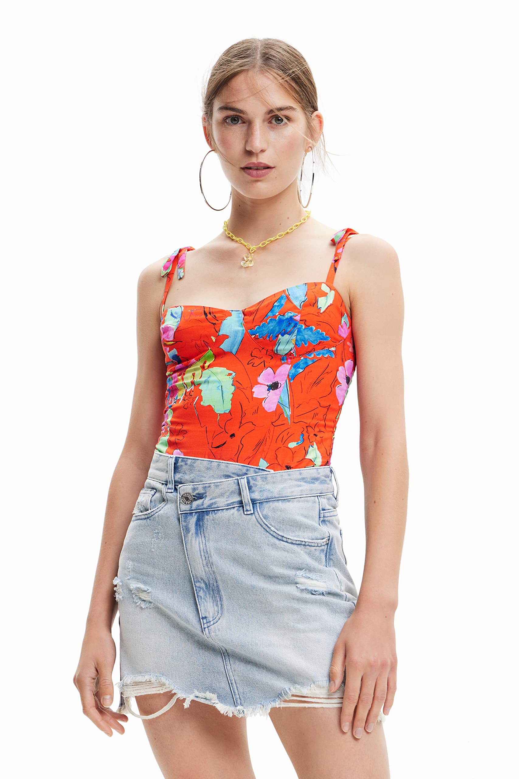 Desigual Damen Rot Body_marlen 3090 Blouse, M Eu