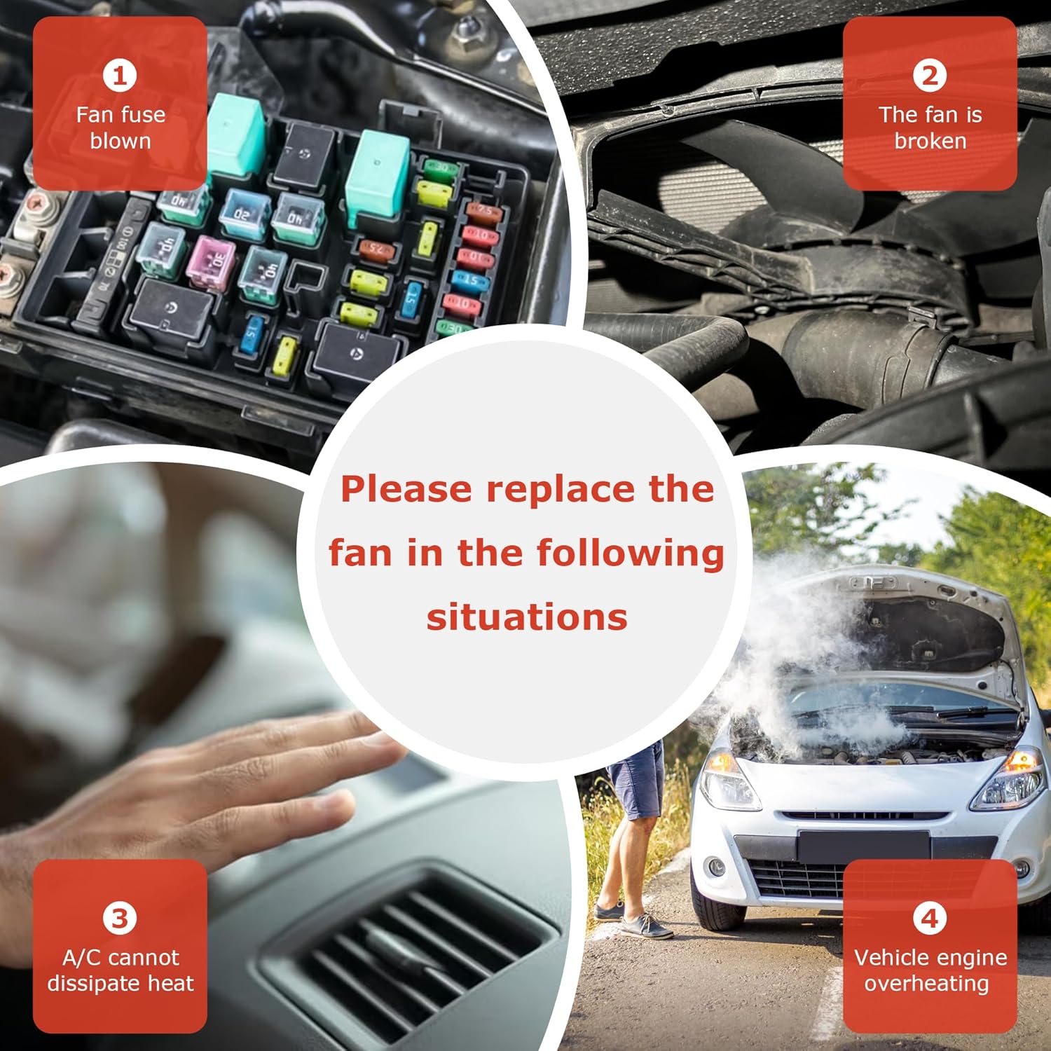 PartsFlow Engine Radiator Cooling Fan Assembly for 2005-2011 Lincoln Town Car for 2006-2011 Ford Crown Victoria for 2006-2011 Mercury Grand Marquis 621-353