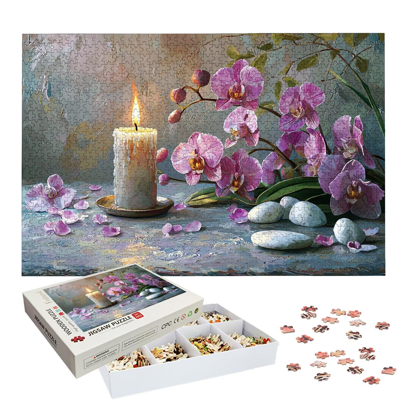 Puzzle 2000 Teile, Orchidee Puzzle 2000 Teile Erwachsene, Klassische Puzzles Zen, Holzpuzzle Erwachsene, Puzzlespiele für Die Ganze Familie, Geschenke für Frauen, Geschenke für Männer, Wanddeko, -8947