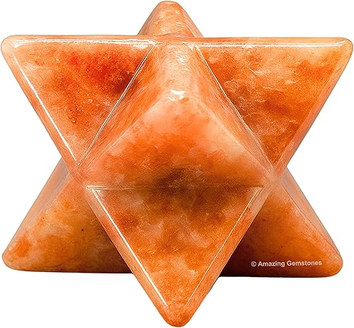 Miniatura 320 de Amazing Gemstone Larvikite Merkaba Crystal – Estrella de Merkaba metafísica de 1 pulgada para meditación – Cristal tetraedro energético y piedras