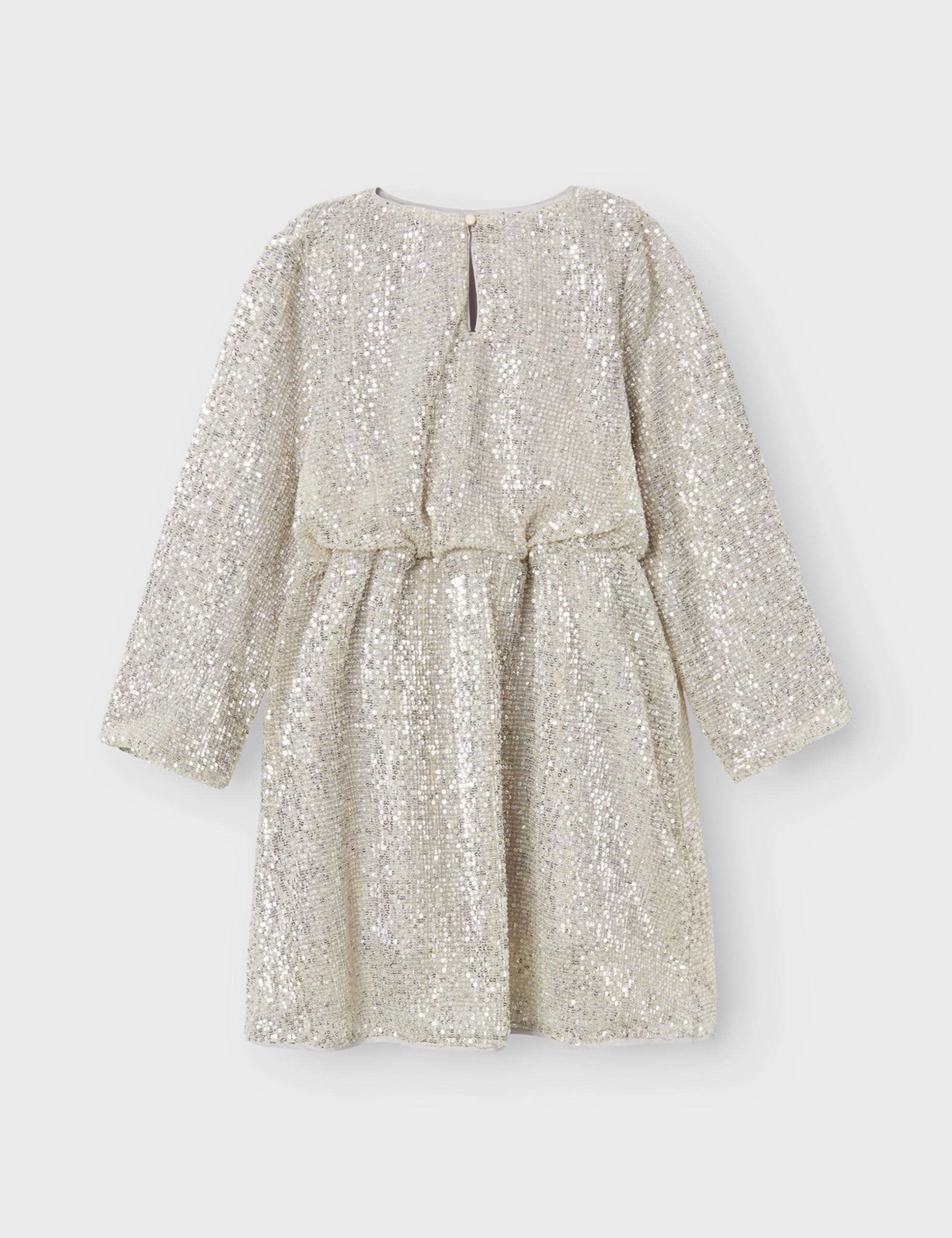 NAME IT Dziewczęca Nkfrantella Ls Dress Keid, beżowy, 140