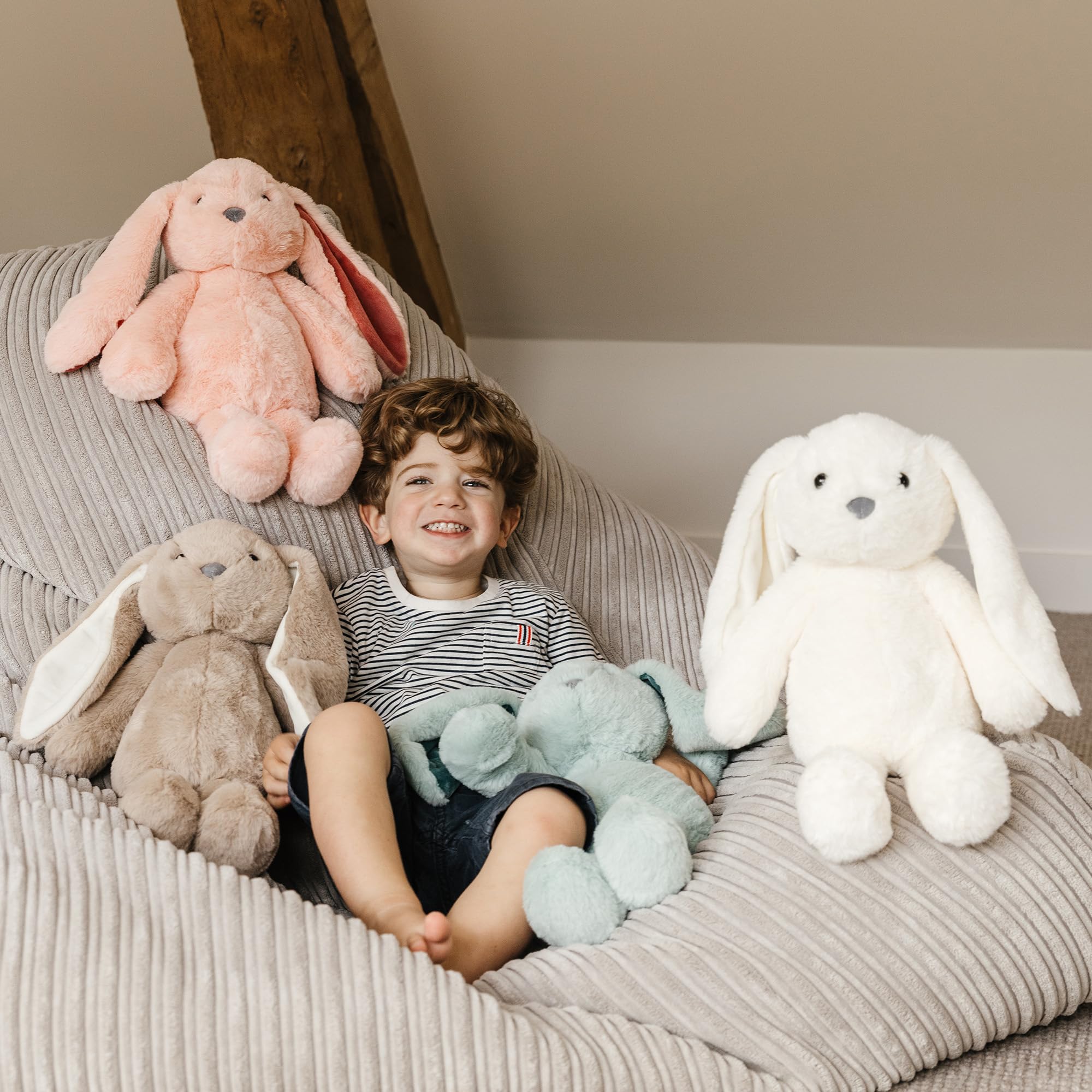 Peluche Lapin Trendy Bunny - GIPSY TOYS - Marron, 28 cm
