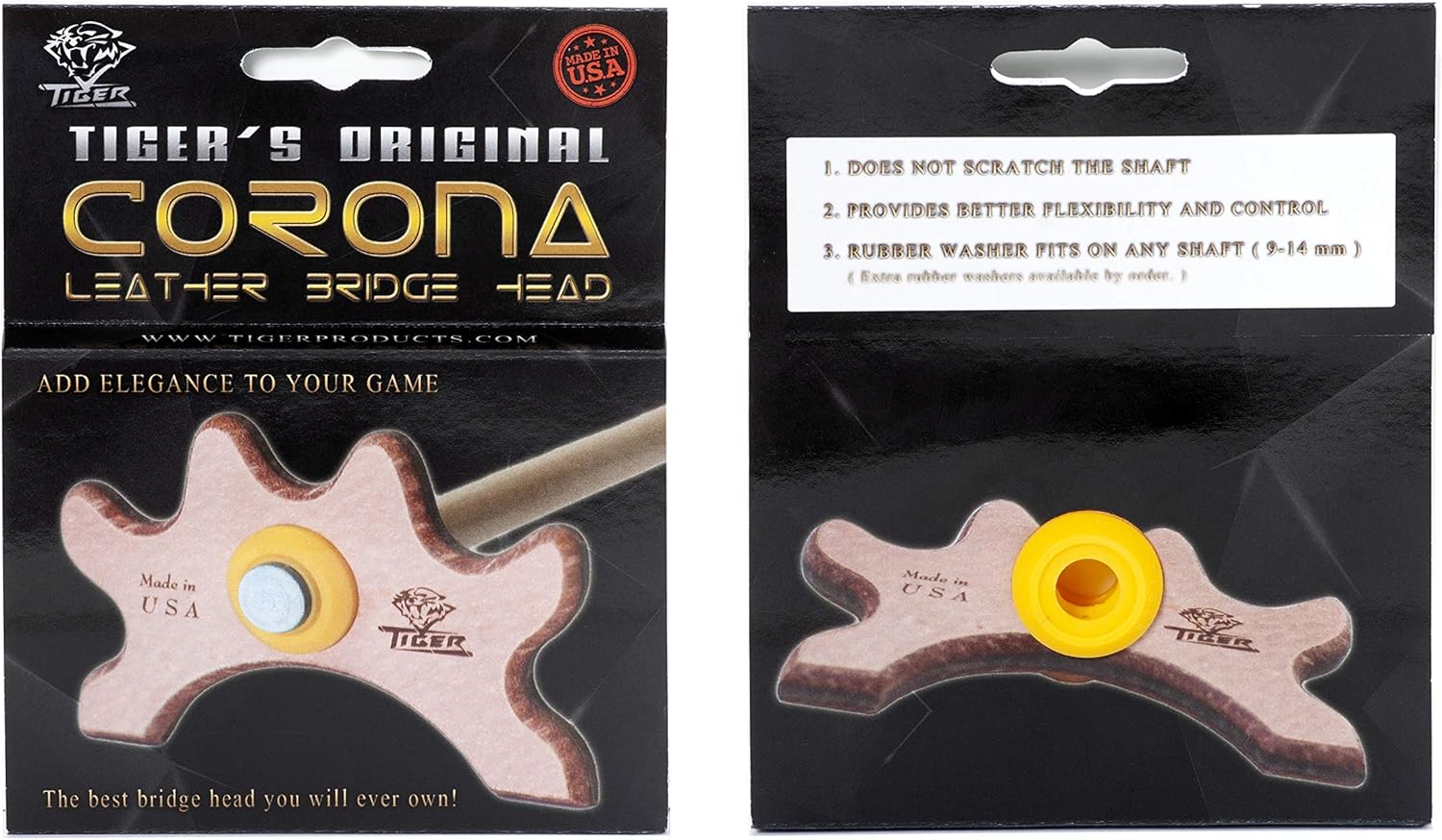 Tiger Corona Pool Cue Leather Bridge Head