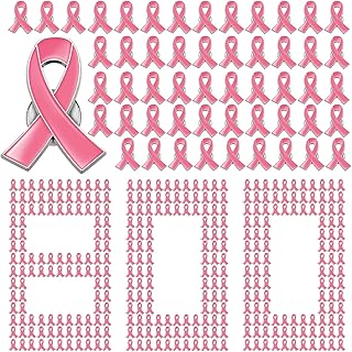800 Pcs Breast Cancer Awareness Lapel Pins Bulk Pink Ribbon Pin Hope Brooch Badge Breast Cancer Awareness Giveway Items Favors Fundraiser Items Gifts for Awareness Campaigns Event