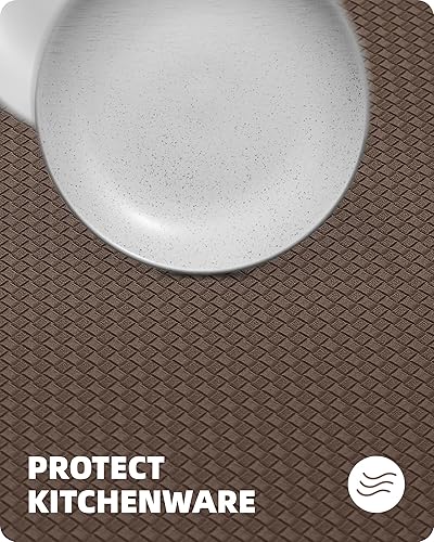 Miniatura 8 de Color&Geometry Alfombras de cocina, alfombra de pasillo de cocina, tapete acolchado antifatiga, antideslizante, impermeable, acolchado de espuma