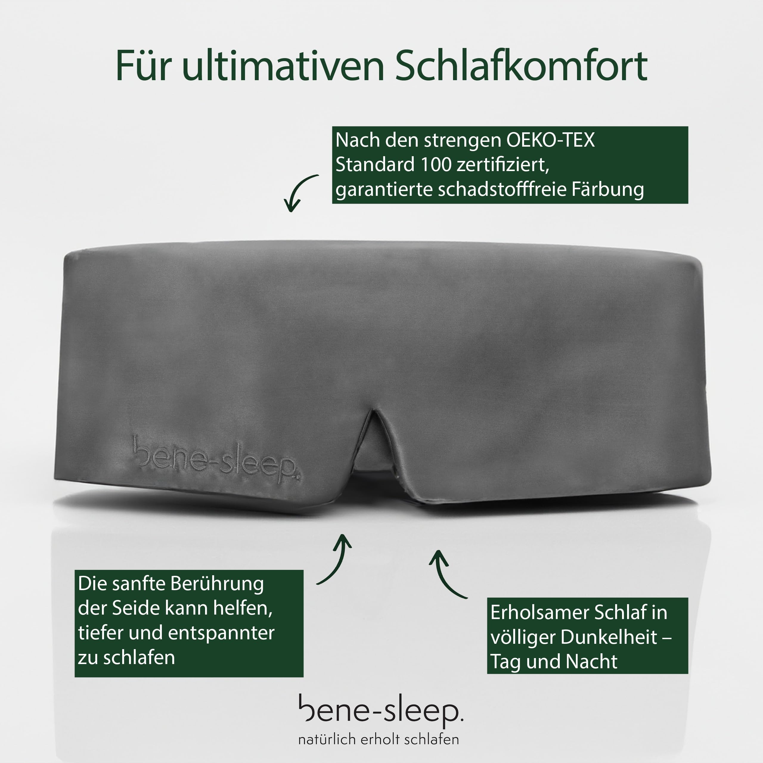 Masque de sommeil en soie de qualité supérieure - 100 % étanche à la lumière - Rembourrage doux pour les nuages - Lunettes pour un sommeil réparateur - Doux pour la peau et luxueux - Pour