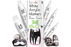 5 Permanent White Acrylic Paint Pens