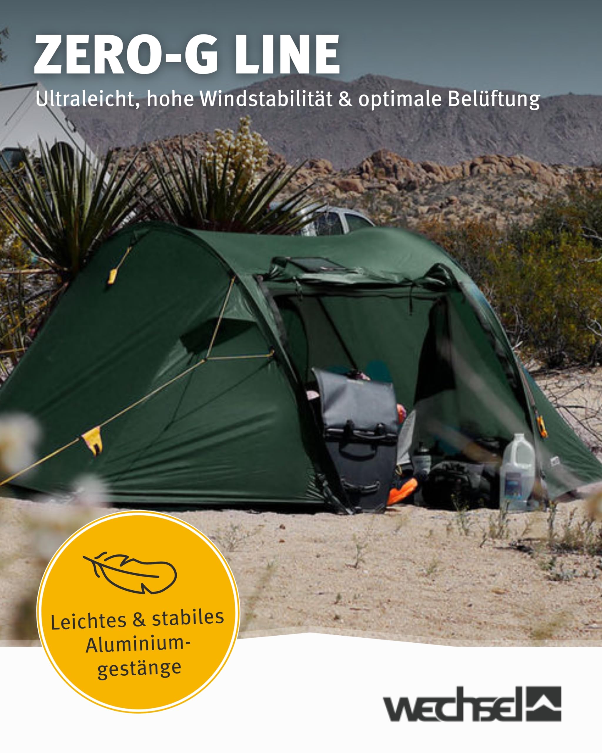 Wechsel Pioneer I Zero-G Trekkingzelt für 2 Personen I schnell aufbaubares Leichtgewichtszelt I kompakt & transportabel I ideales Outdoor-Zelt für Camping, Wandern & Radreisen