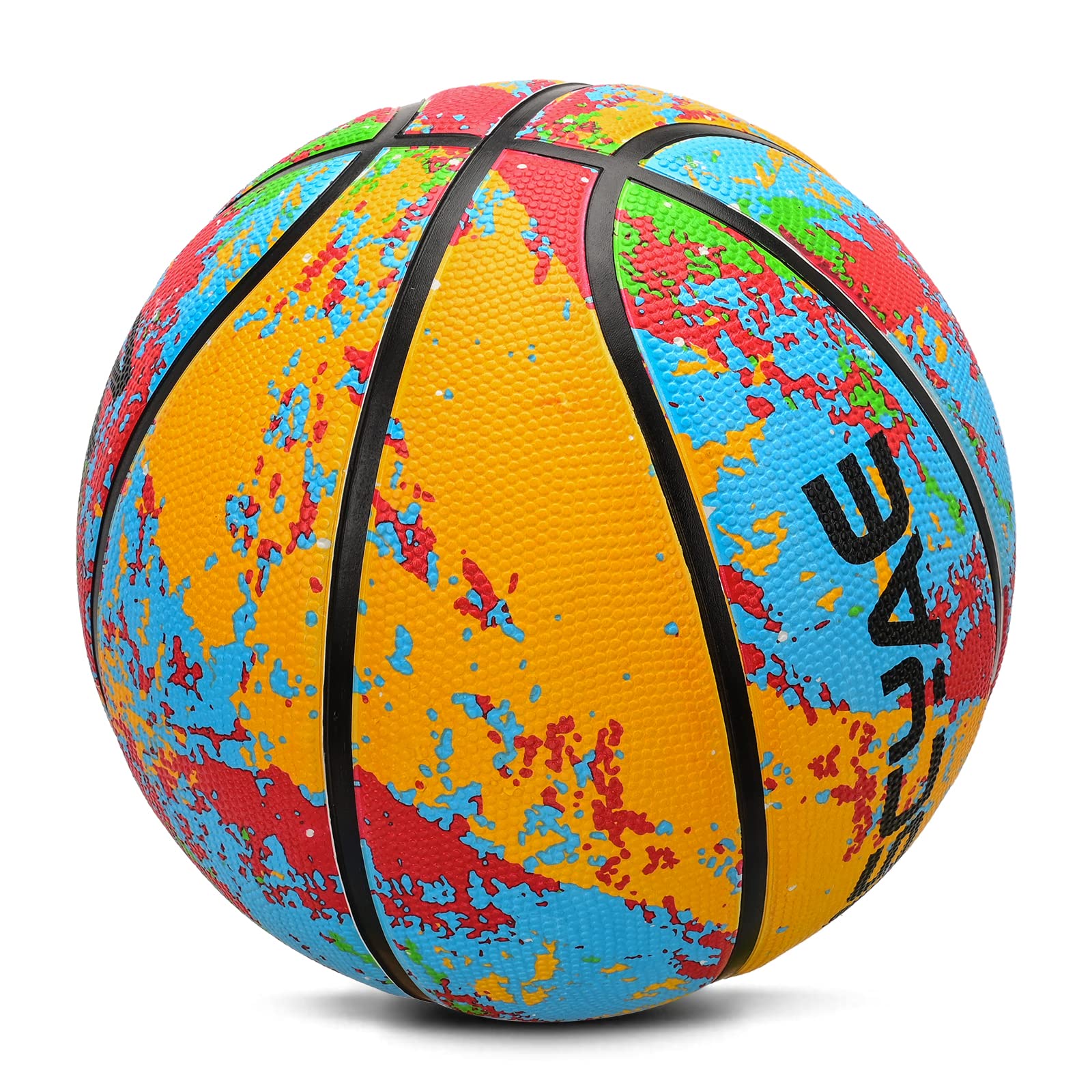 Pallone Basket Taglia 5,Palla Basket per Bambini,Mini Pallacanestro Taglia 3, Ideale per le Mani dei Bambini, in Gomma da Basket.