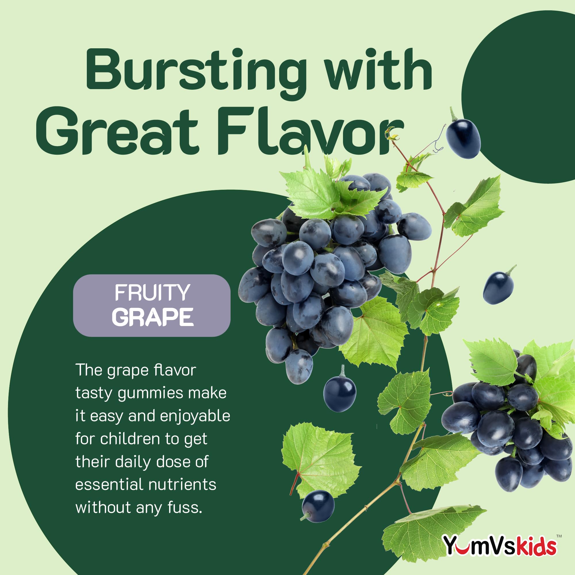 YUM-V'S Iron Gummies for Kids 5 mg with Vitamin C, Grape (60 Count) — Amazon image 4