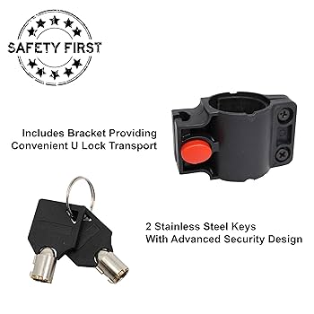セキュリティ・セーフティ Kokickman Amazon.com: Kingman Heavy Duty Small U Lock Bicycle Security