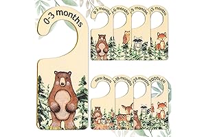8Pcs Baby Closet Size Dividers Woodland Design