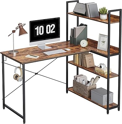 Amazon.com: X-cosrack Drafting Table with Storage Shelves & Drawer, 43 ...