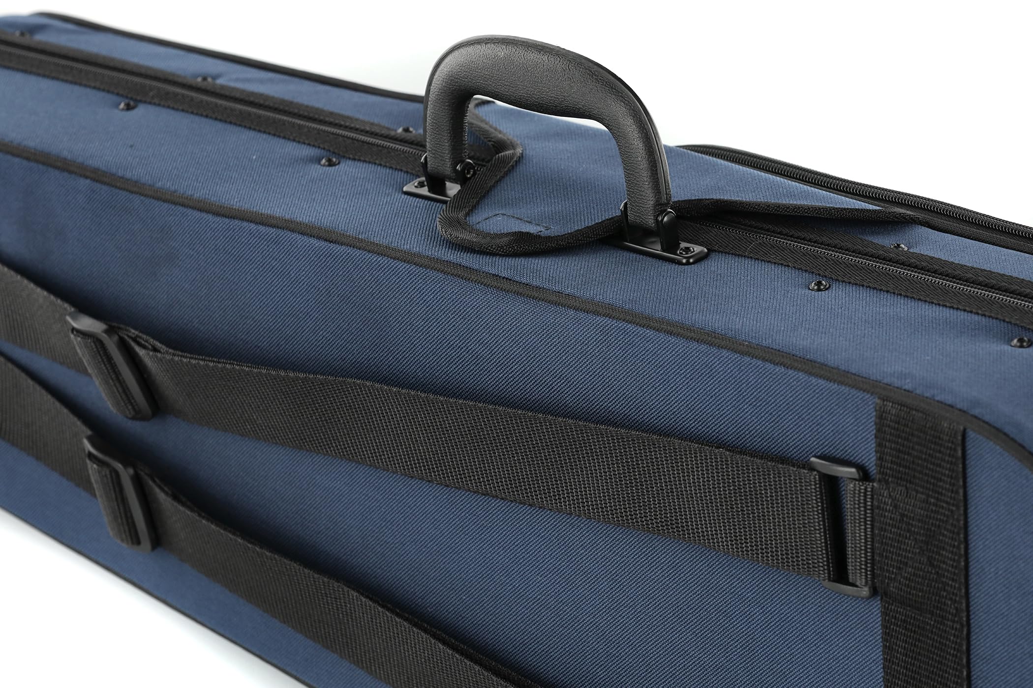 PURE GEWA Custodia per violino blu scuro/Velluto grigio chiaro con tasca per spartiti e cinghie per zaino 4/4
