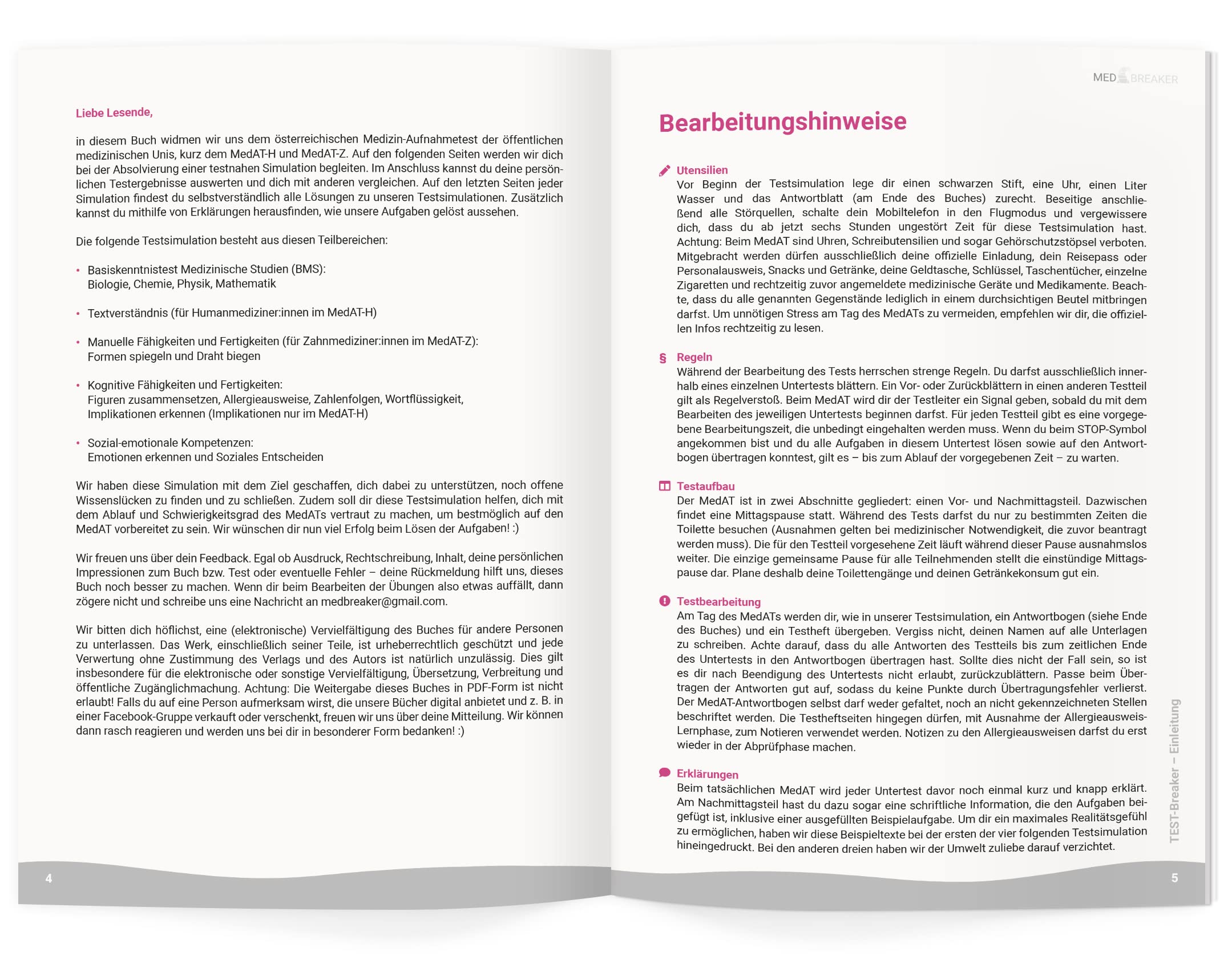 MedAT VIER Testsimulationen inkl. MedAT-H- und MedAT-Z-LIVE-Simulation, Medizin-Aufnahmetest |: TEST-Breaker | MedAT 2025/2026 (4 Test-Aufgaben-Sets) (MEDBREAKER | MedAT-Bücher-Vorbereitung)