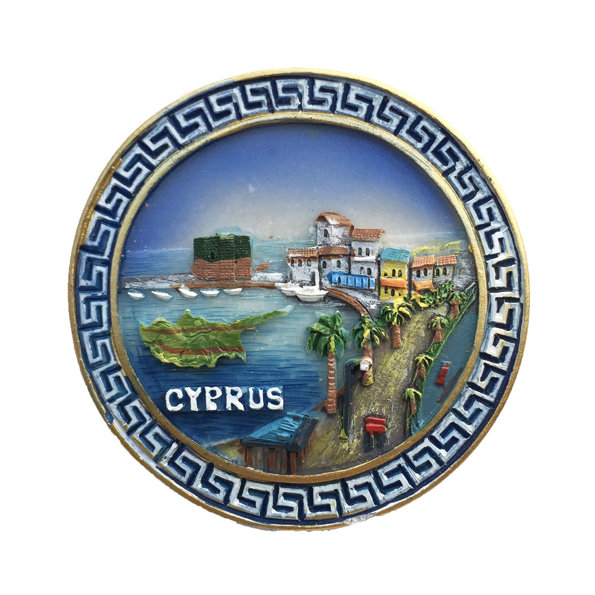 Wedarego Cyprus 3D Refrigerator Magnet Souvenir Resin Collection, Fridge Magnet Gift Magnetic Sticker Home Kitchen Decoration