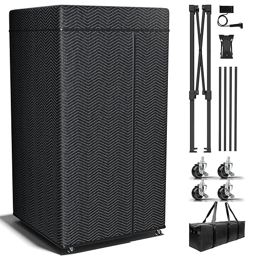Portable Recording Booth Sound Booth for Recording Echo-Free Vocals Complete Home Recording Studio Foldable Vocal Booth with Travel Bag for Voiceovers, Podcasts & Music (XL Booth)