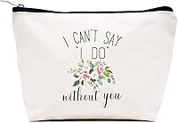 Vista 160 de LIBIHUA Bolsa de maquillaje para mujer, bolsa de cosméticos regalos para ella, bolsa de viaje femenina, Beige natural, 283-a mi increíble tía futura