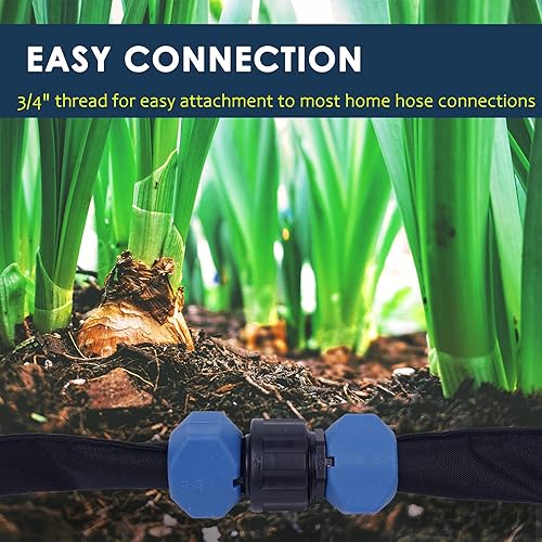 Miniatura 4 de Manguera de remojo resistente de 25 pies, manguera de agua que gotea ahorra un 70% de goteo constante de agua en toda la manguera, manguera de