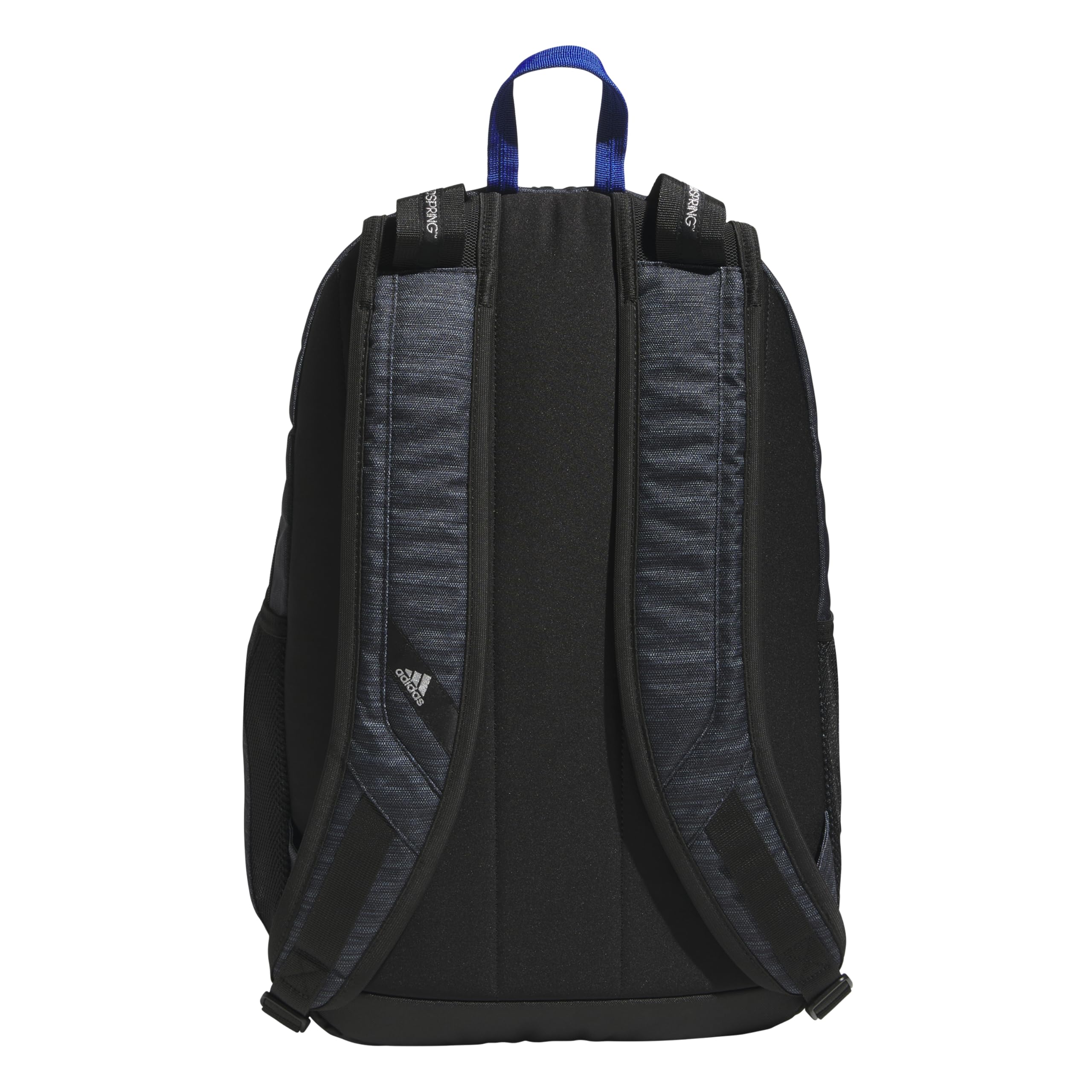 adidas Mochila unisex Prime para el trabajo, bolsa de viaje para mujeres y hombres con compartimento acolchado para laptop (paquete de 1), Dos tonos negro/azul rey del equipo/2, Talla única, Mochila