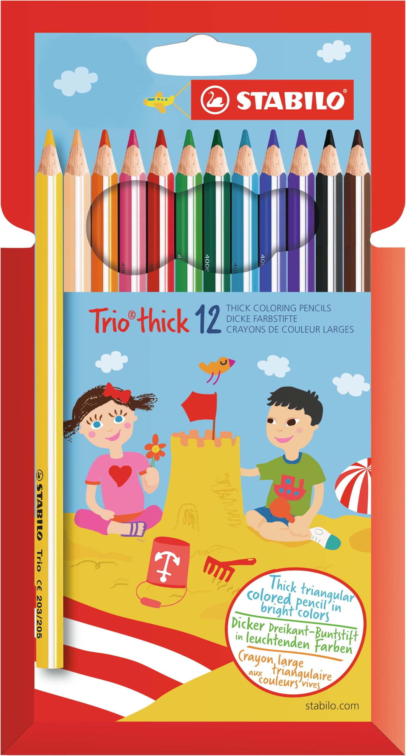 STABILO - Dreikant-Buntstift - Trio dick - 12er Pack