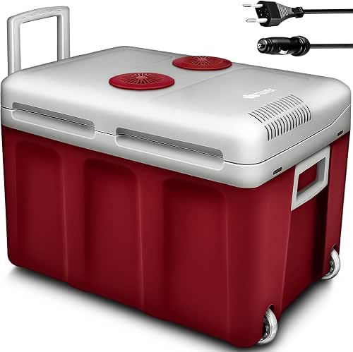 tillvex Glacière électrique 40 l avec roulettes | Mini réfrigérateur