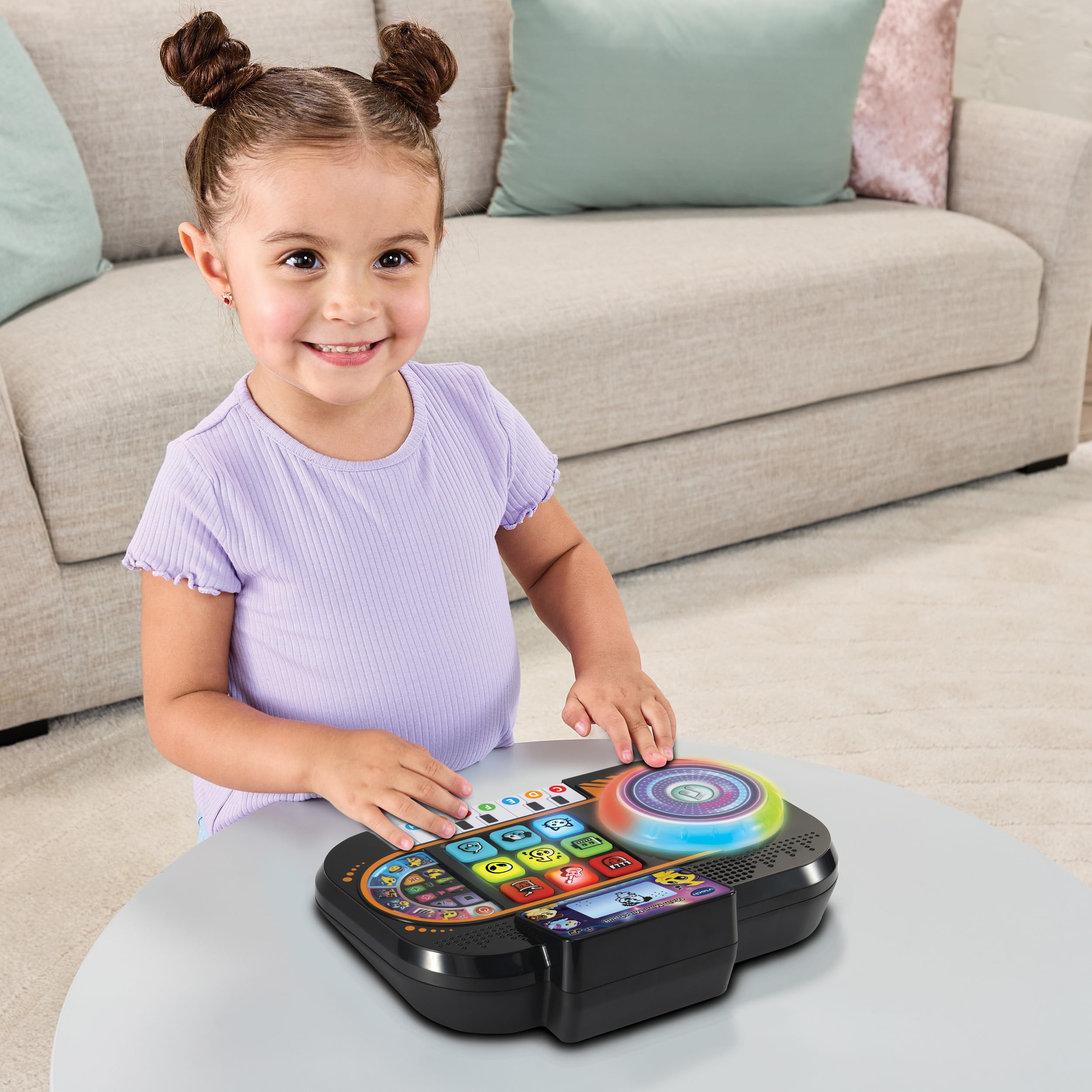OZMI Tavolo DJ Musicale Per Bambini Con Microfono E Luci - Oltre 100 Suoni, Bluetooth, Dai 3 Ai 12 Anni