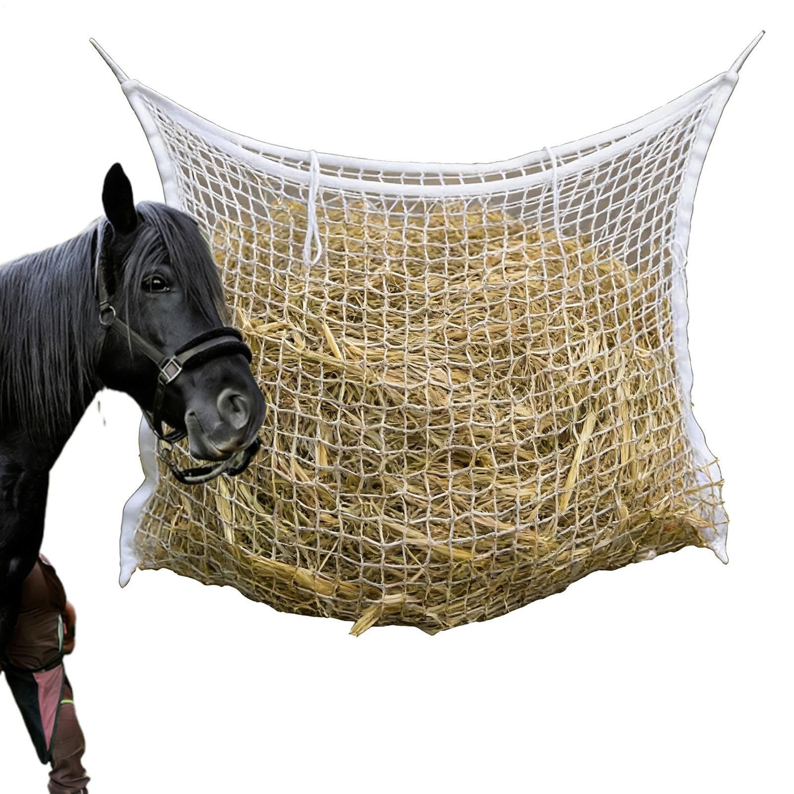 Sacca Portafieno per Resistenti, con una elevata capacità di carico e a | Mangiatoia per fieno per capre resistente per box, recinti, rimorchi, stalle, pascoli, fienili, capre e cavallo