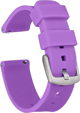 GadgetWraps 14mm Silicone Watch Band Strap with Quick Release Pins Compatible with Pebble, Fossil, Skagen, Wristology - 14mm Quick Release Watch Band Pastel Purple, 14mm