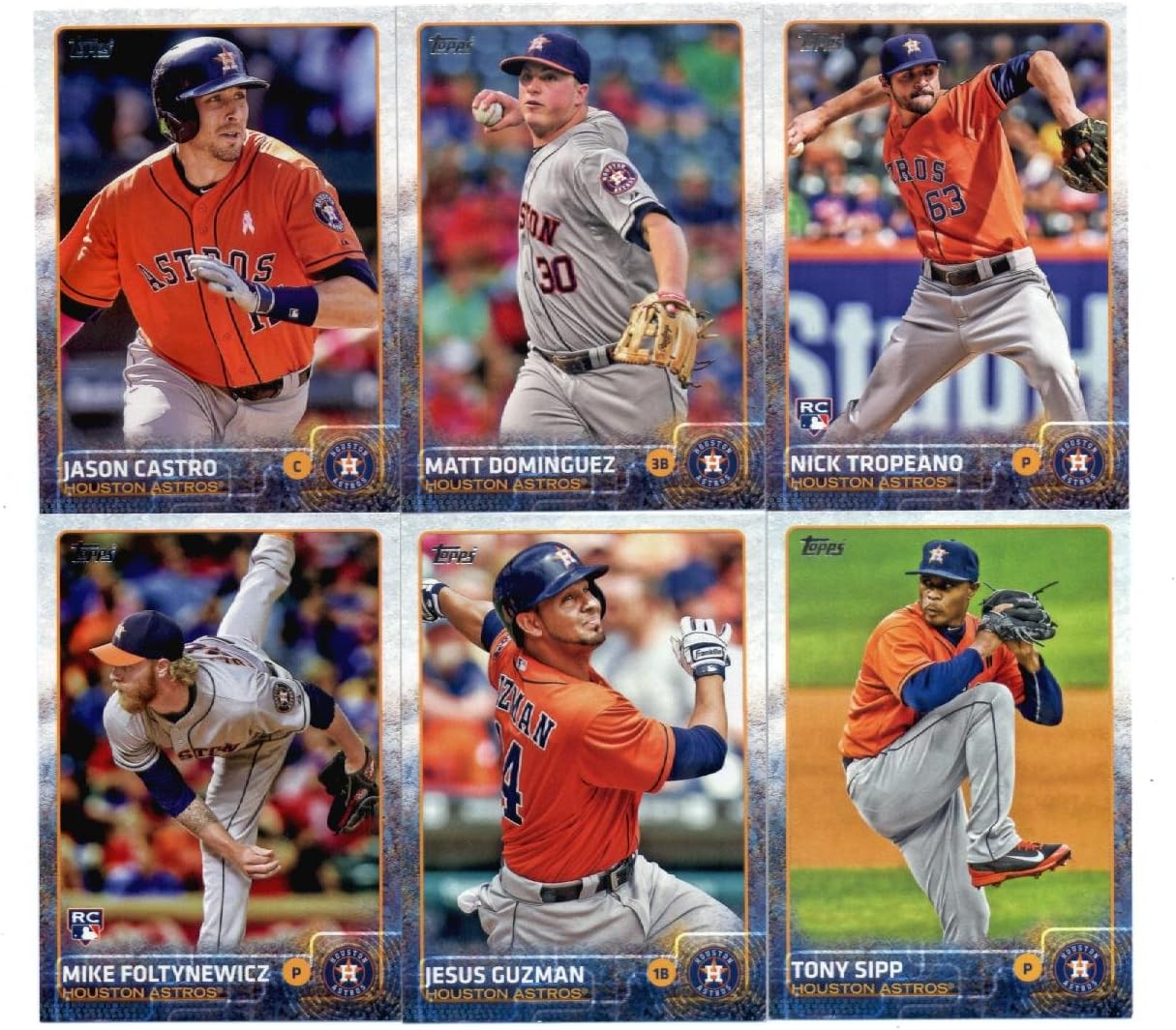 2015 Topps Baseball Cards Houston Astros Team Set (Series 1 10 Cards
