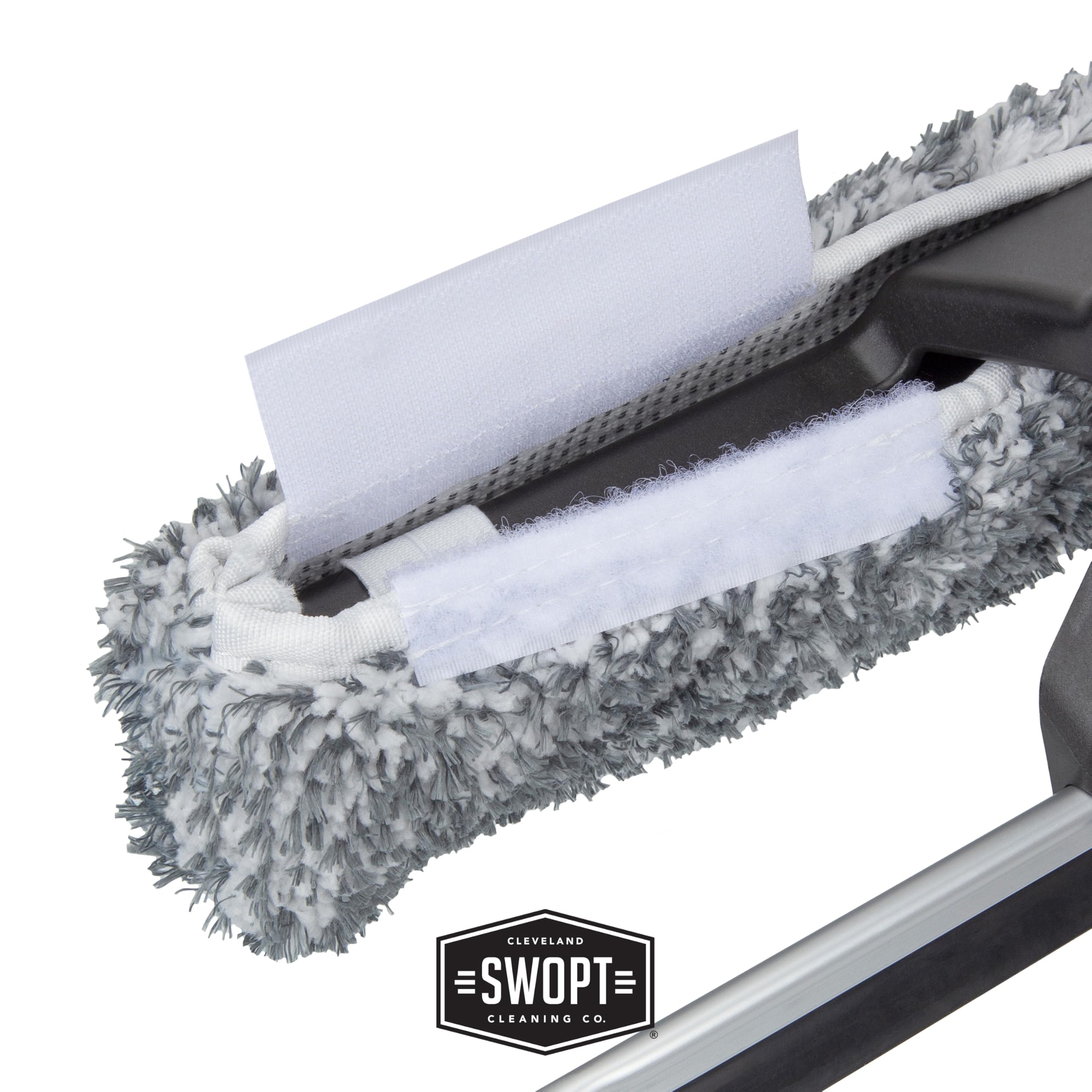 Swopt 12-Inch Squeegee Head With Microfiber Pad - 5133C6 Combination Window Cleaning Tool
