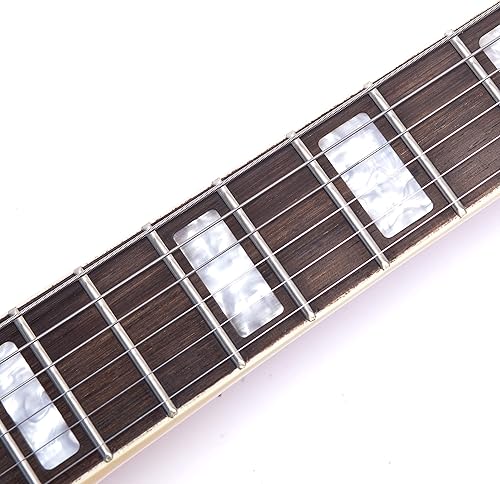 Vista 23 de GROTE Jazz - Guitarra eléctrica con cuerpo hueco, cromado, pastilla P90 (Vintage Sunburst)