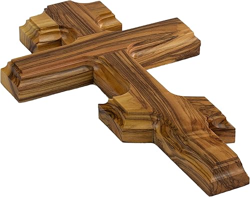 Miniatura 2 de Logos Trading Post Cruz de San Andrés, Cruz colgante de madera de olivo, Cruz de pared de madera, regalos de Tierra Santa de Israel