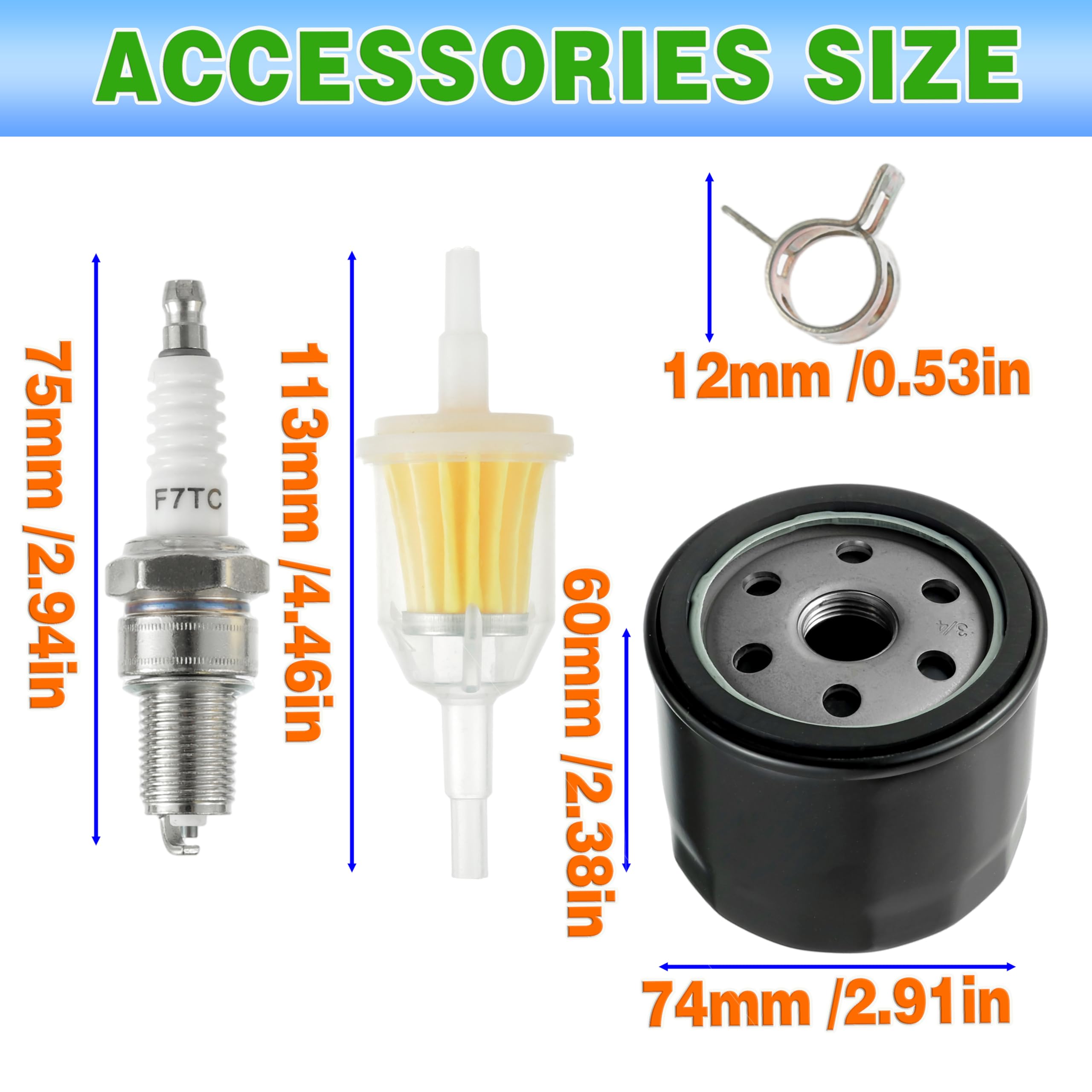 Kit di Messa a Punto del Filtro dell'Aria di Ricambio per Briggs Stratton 591334 594201 797704 696854 Compatibile per Husqvarna YTH22V46 YTH24V48 per John Deere D100 D110 D130