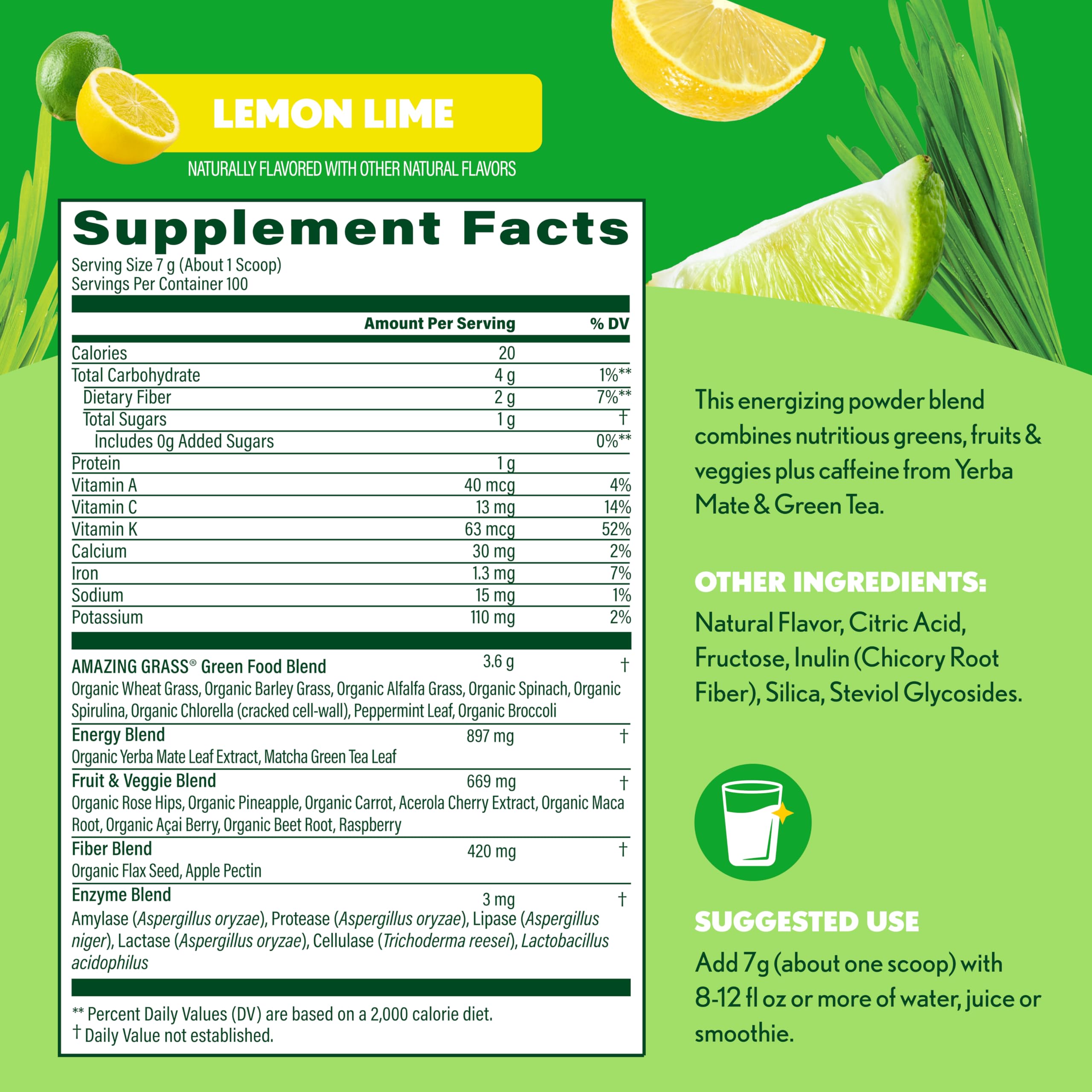 Amazing Grass Energy Green Superfood Powder, 24.7 oz, 100 Servings — Amazon image 3