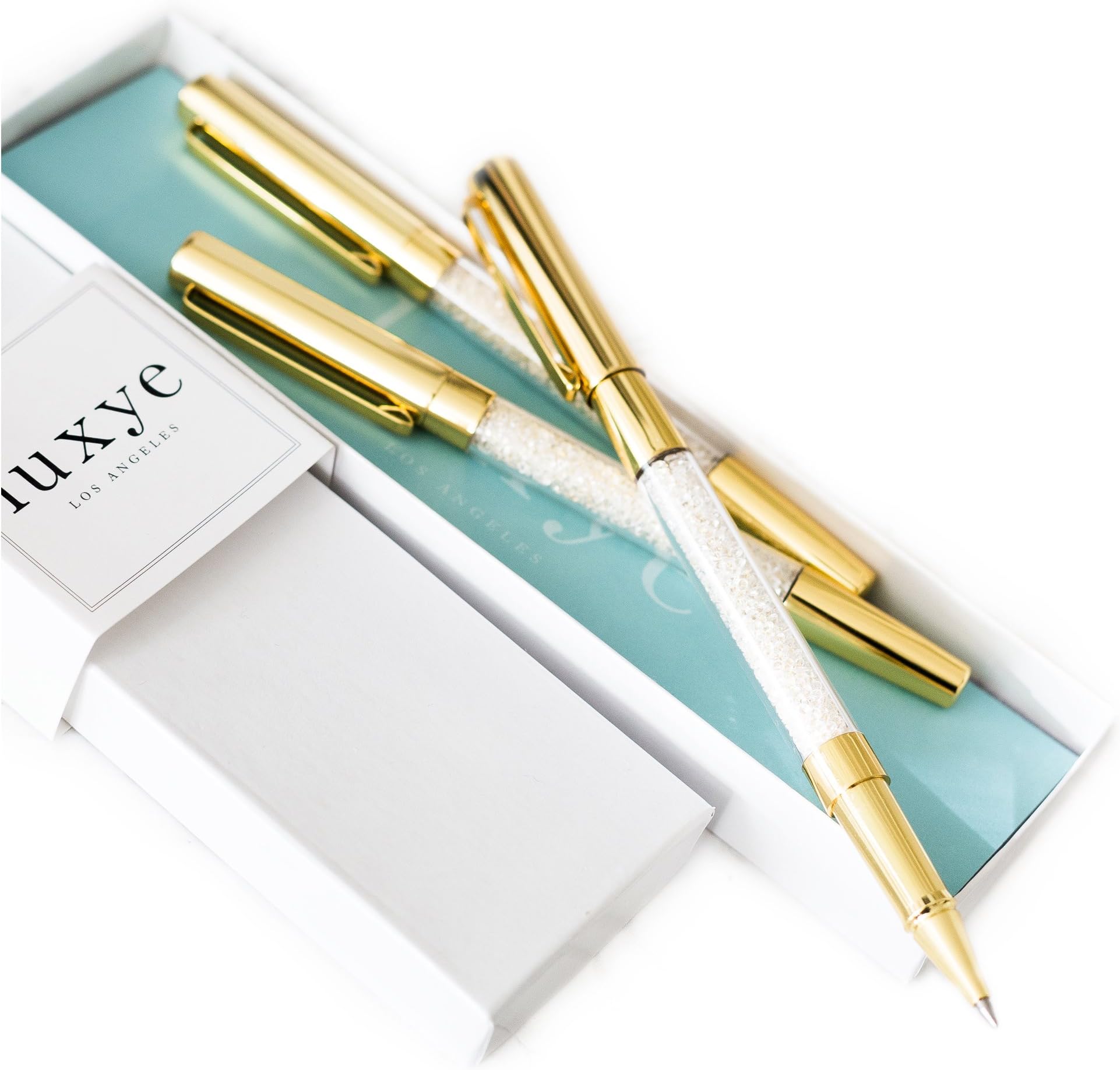 Gold Pens with Blue Ink Luxury Ballpoint Gold Pen Set of