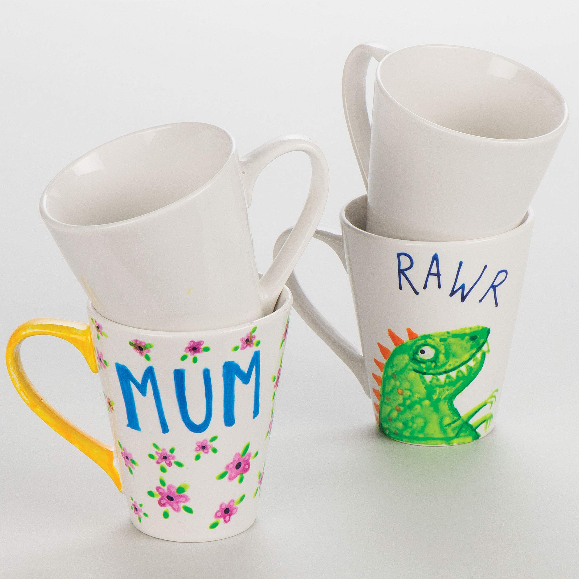 Decorazioni Mongolfiera In Ceramica Baker Ross, 5 Pezzi, 14 Cm, Kit Creativo Per Bambini Da Dipingere E Personalizzare, Attività Artistica