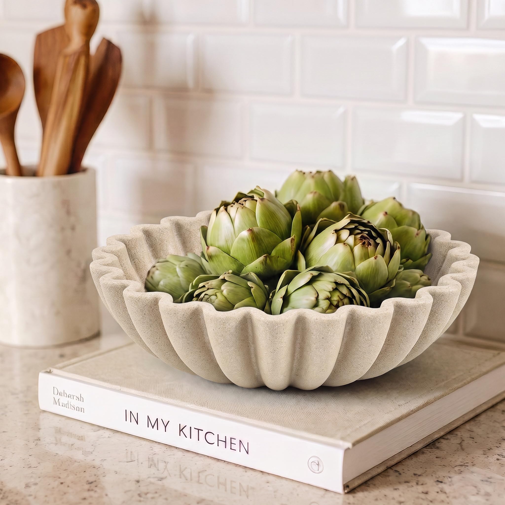 Marble Resin Decorative Fruit Bowl