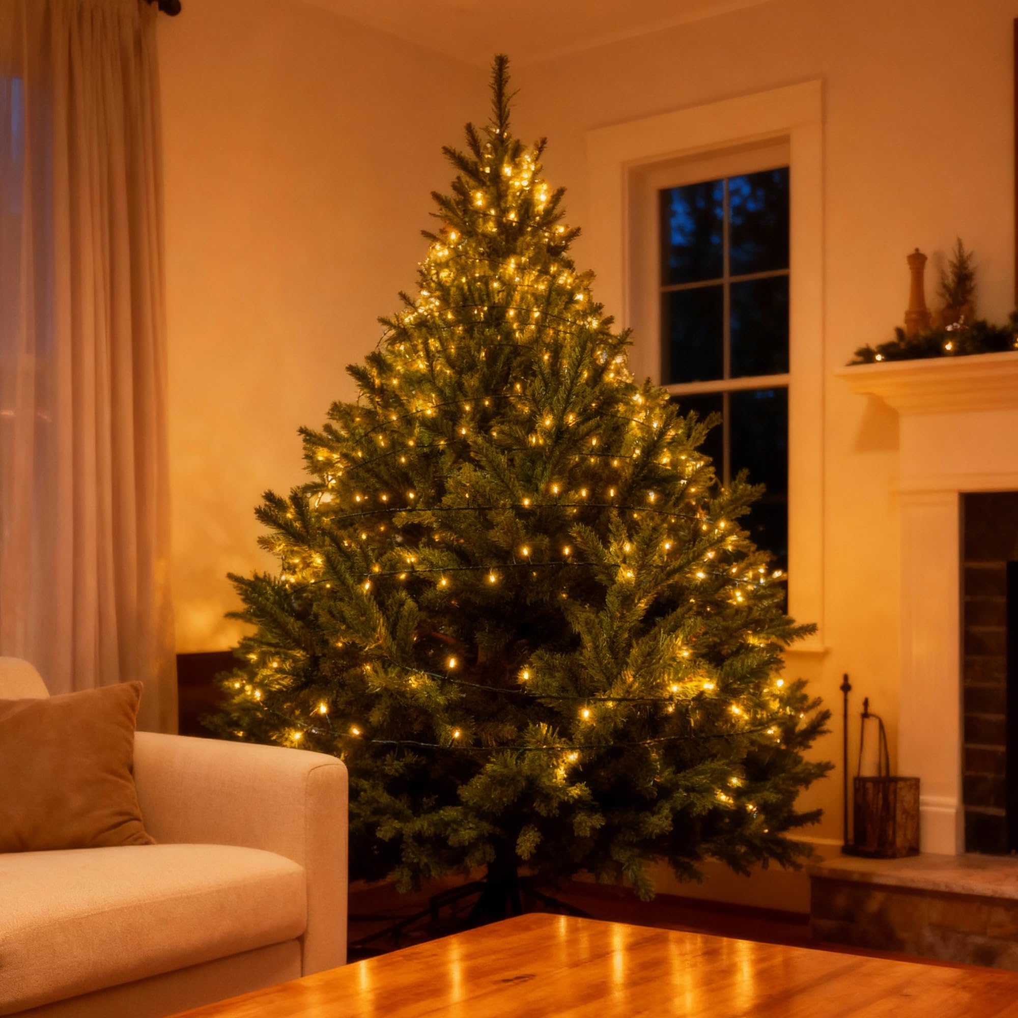 Lichterkette Außen 100m 800 LED mit 8 Modi, Timer und Speicherfunktion – Für Lichterkette Weihnachtsbaum, Lichterkette Innen, Weihnachten, Garten, Balkon und Party (Warmweiß)