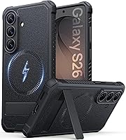 Vista 1 de Vihibii Funda para Samsung Galaxy S26 con soporte, compatible con MagSafe, grado militar a prueba de caídas, protección completa de la cámara, funda