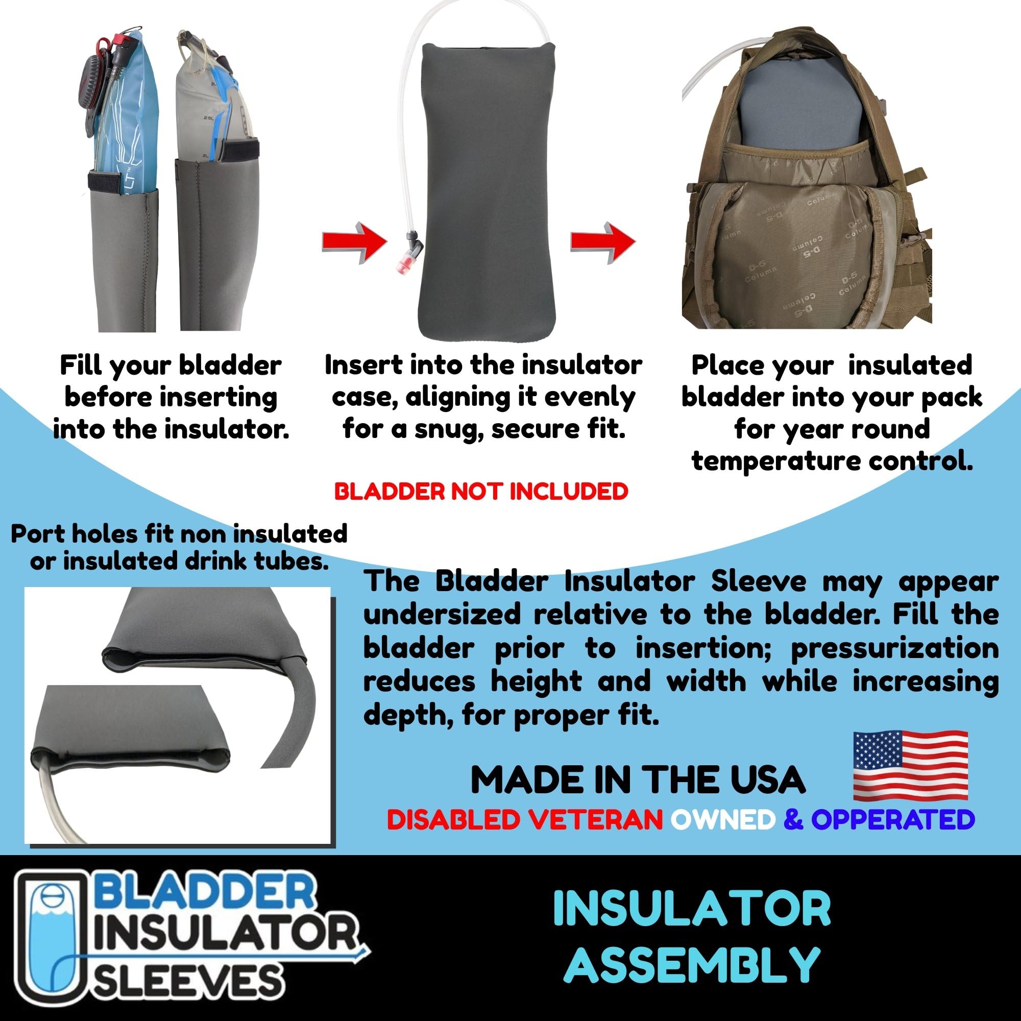 Hydration Tube Covers Bladder Insulation are Compatible with Osprey Hydraulics Water Bladder